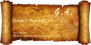 Gaebl Adrián névjegykártya